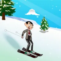 Play Game Mr. Bean Skier